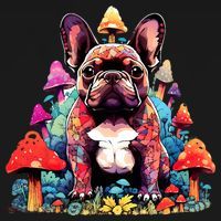 French Bulldog Colorful Pop Art Mushroom Dog Lover T-Shirt thumb 7