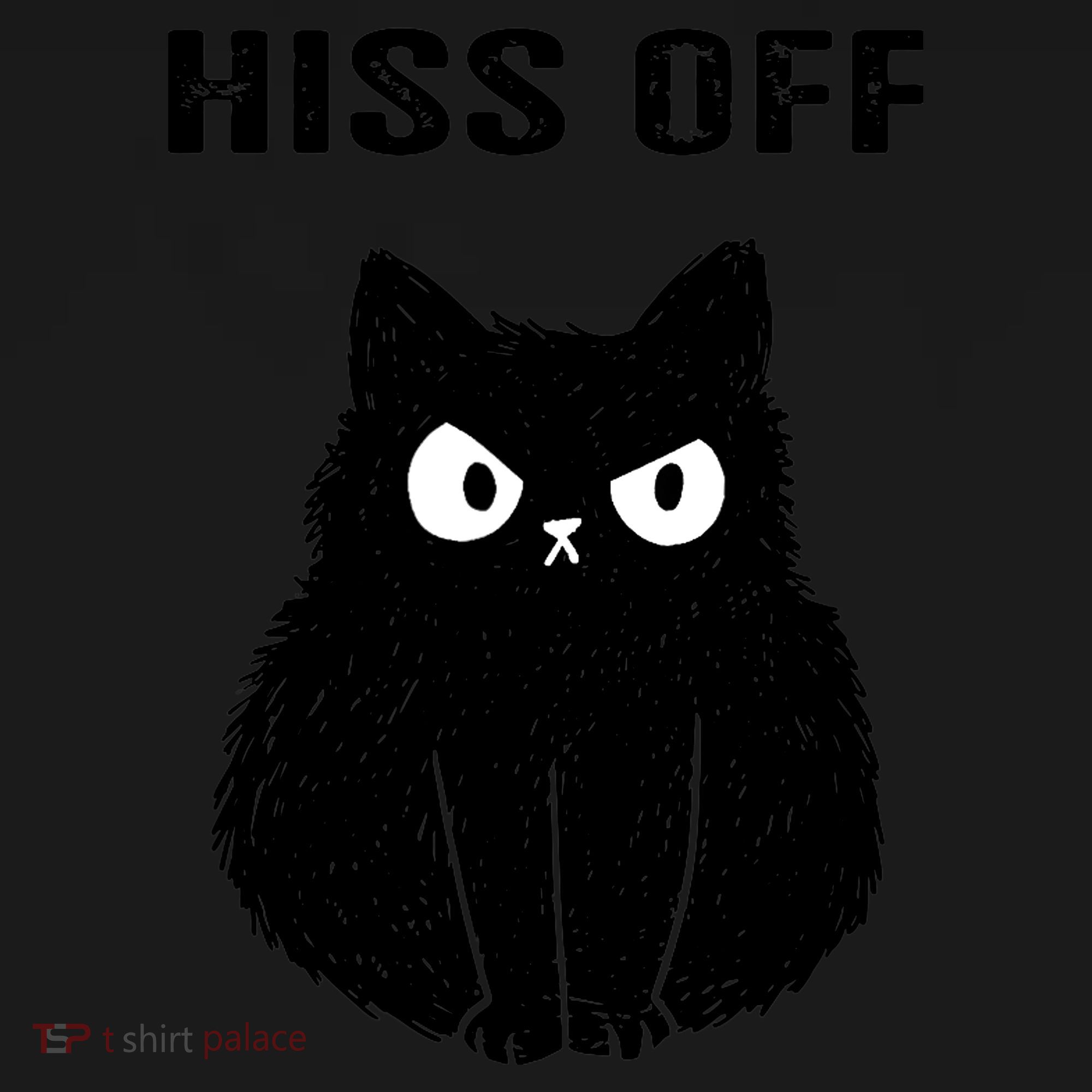 Funny Black Cat Hiss Off Meow Cat Bucket Hat