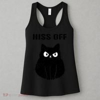 Funny Black Cat Hiss Off Meow Cat Women's Tank Top thumb 3