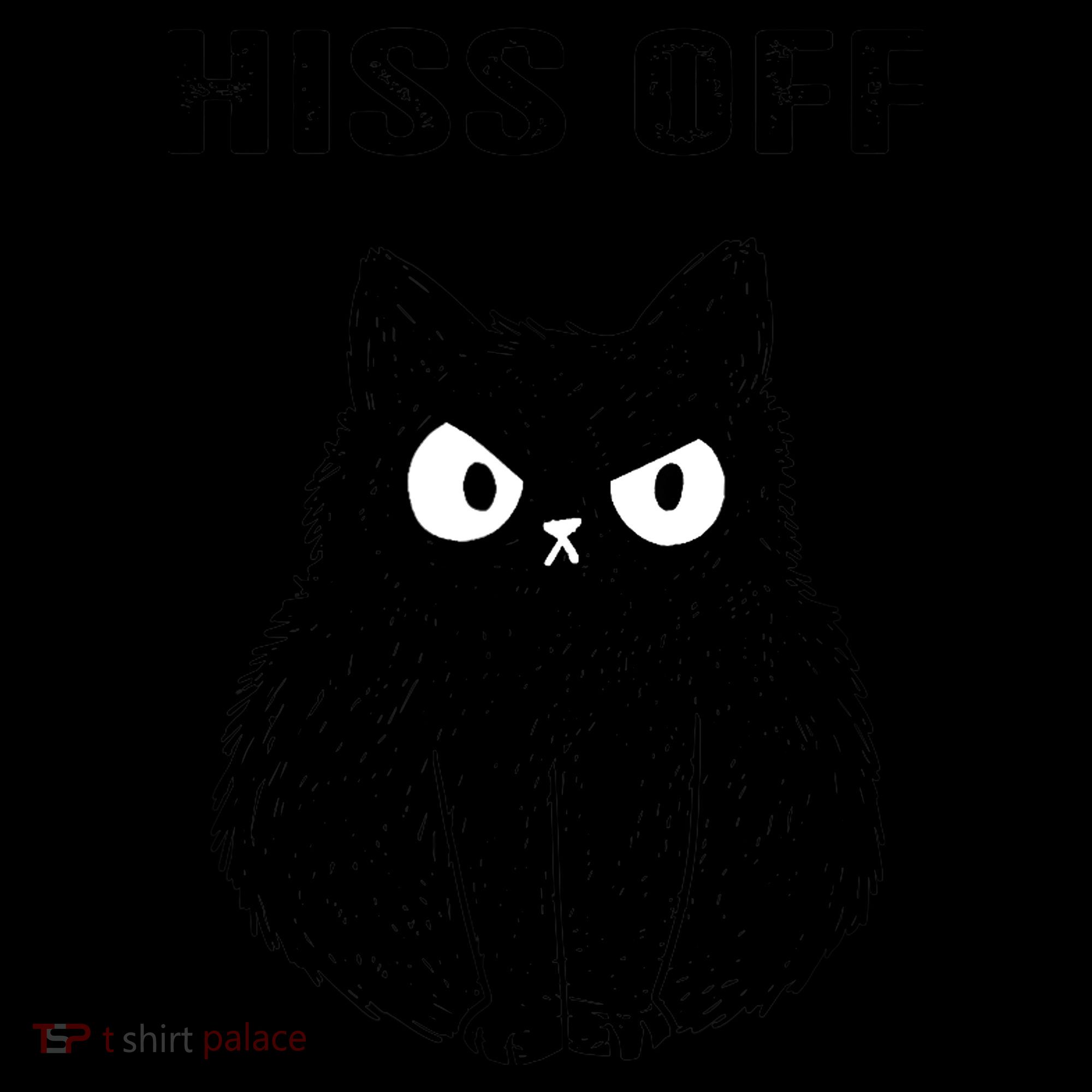 Funny Black Cat Hiss Off Meow Cat Toddler Hoodie