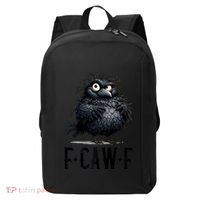 F-Caw-F Black Crow Black Bird Funny Crow F-Caw-F Premium Modern Backpack thumb 0