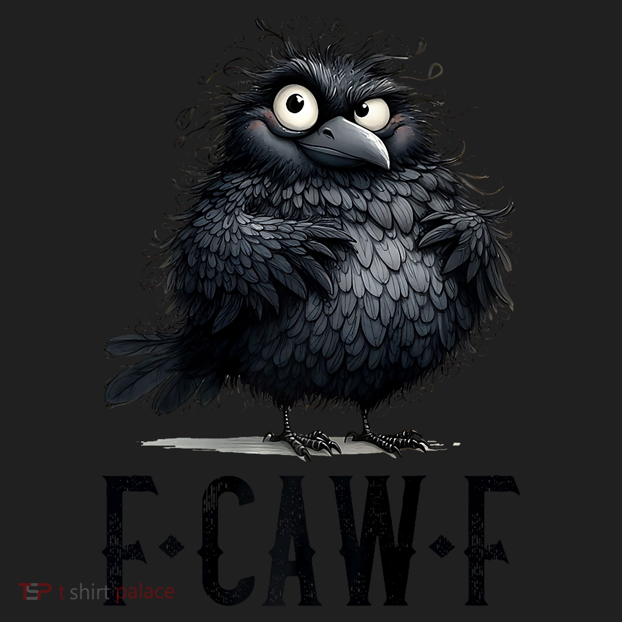 F-Caw-F Black Crow Black Bird Funny Crow F-Caw-F Premium Modern Backpack