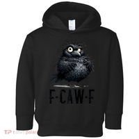 F-Caw-F Black Crow Black Bird Funny Crow F-Caw-F Premium Toddler Hoodie thumb 0