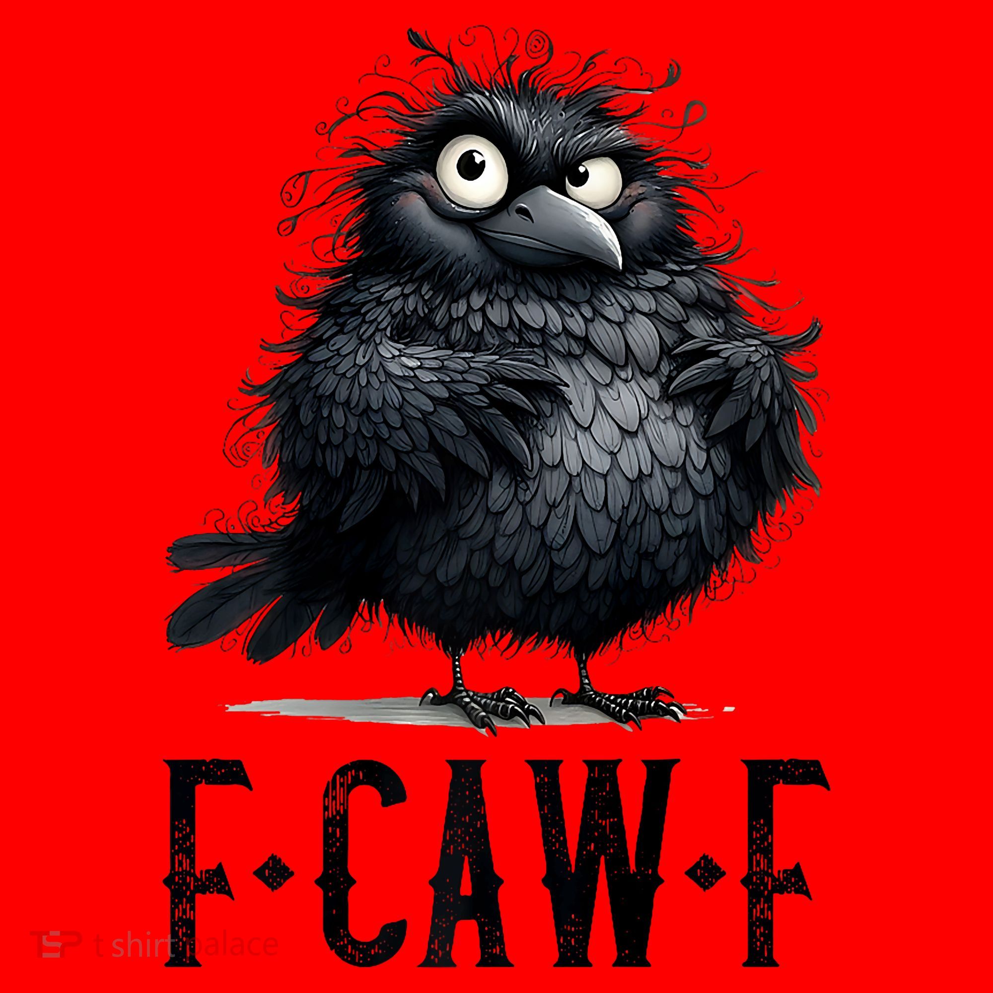 F-Caw-F Black Crow Black Bird Funny Crow F-Caw-F Premium Santa Hat