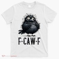 F-Caw-F Black Crow Black Bird Funny Crow F-Caw-F Premium T-Shirt thumb 0