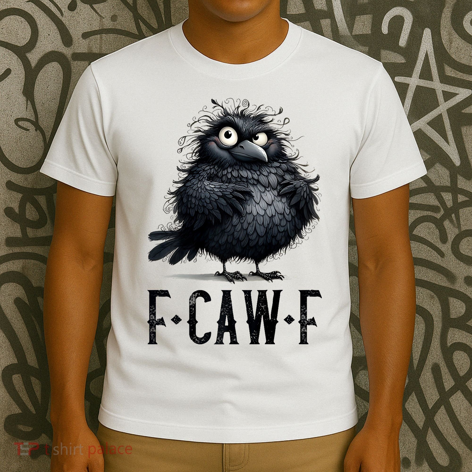 F-Caw-F Black Crow Black Bird Funny Crow F-Caw-F Premium T-Shirt