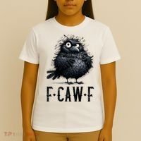 F-Caw-F Black Crow Black Bird Funny Crow F-Caw-F Premium T-Shirt thumb 4