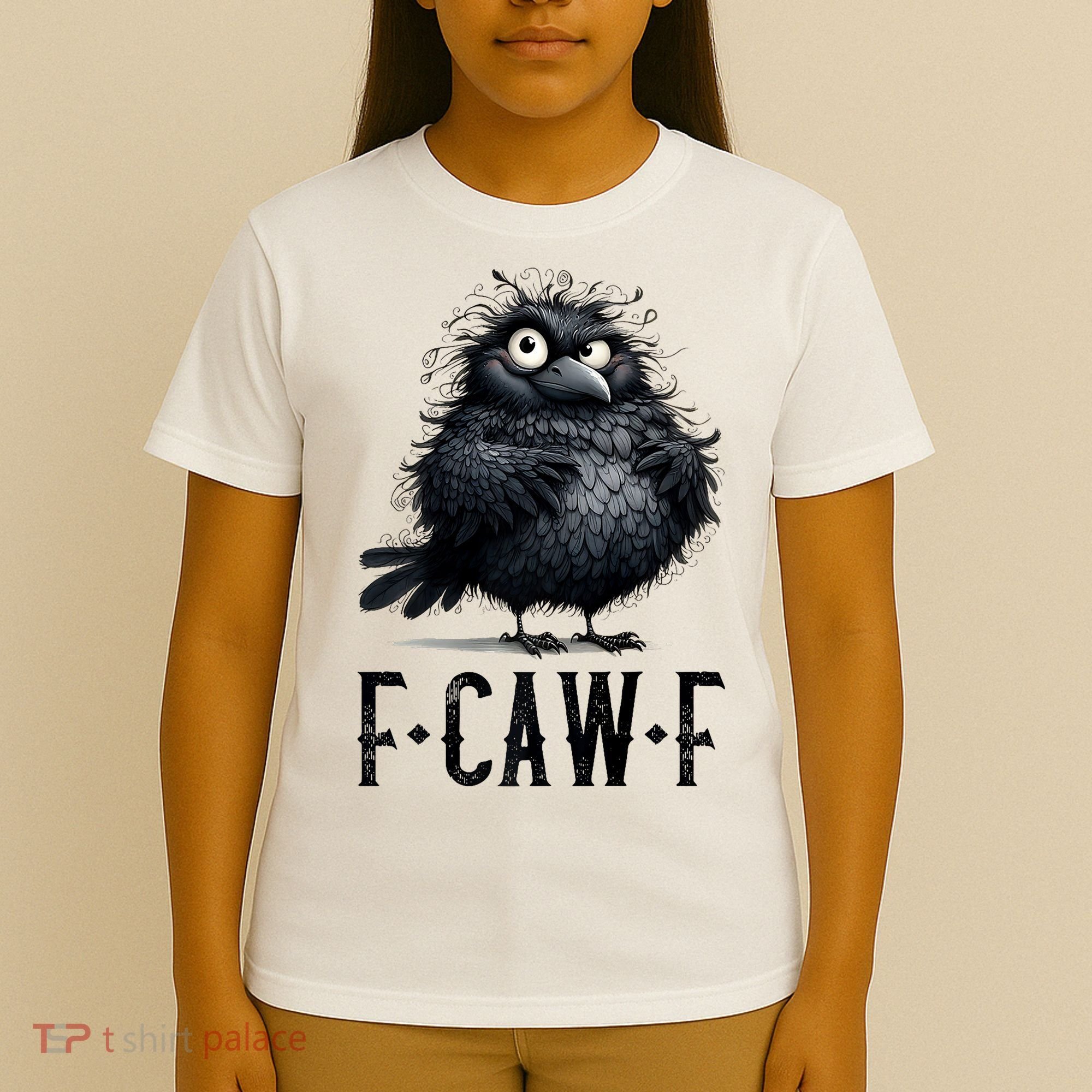 F-Caw-F Black Crow Black Bird Funny Crow F-Caw-F Premium T-Shirt
