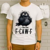 F-Caw-F Black Crow Black Bird Funny Crow F-Caw-F Premium T-Shirt thumb 6