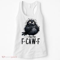 F-Caw-F Black Crow Black Bird Funny Crow F-Caw-F Premium Women's Tank Top thumb 0