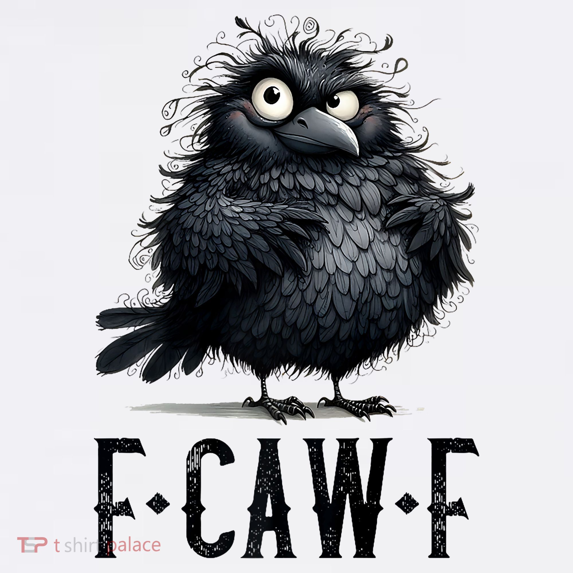 F-Caw-F Black Crow Black Bird Funny Crow F-Caw-F Premium Women's Tank Top