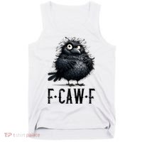 F-Caw-F Black Crow Black Bird Funny Crow F-Caw-F Premium Tank Top thumb 0