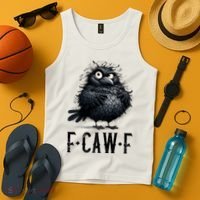 F-Caw-F Black Crow Black Bird Funny Crow F-Caw-F Premium Tank Top thumb 4