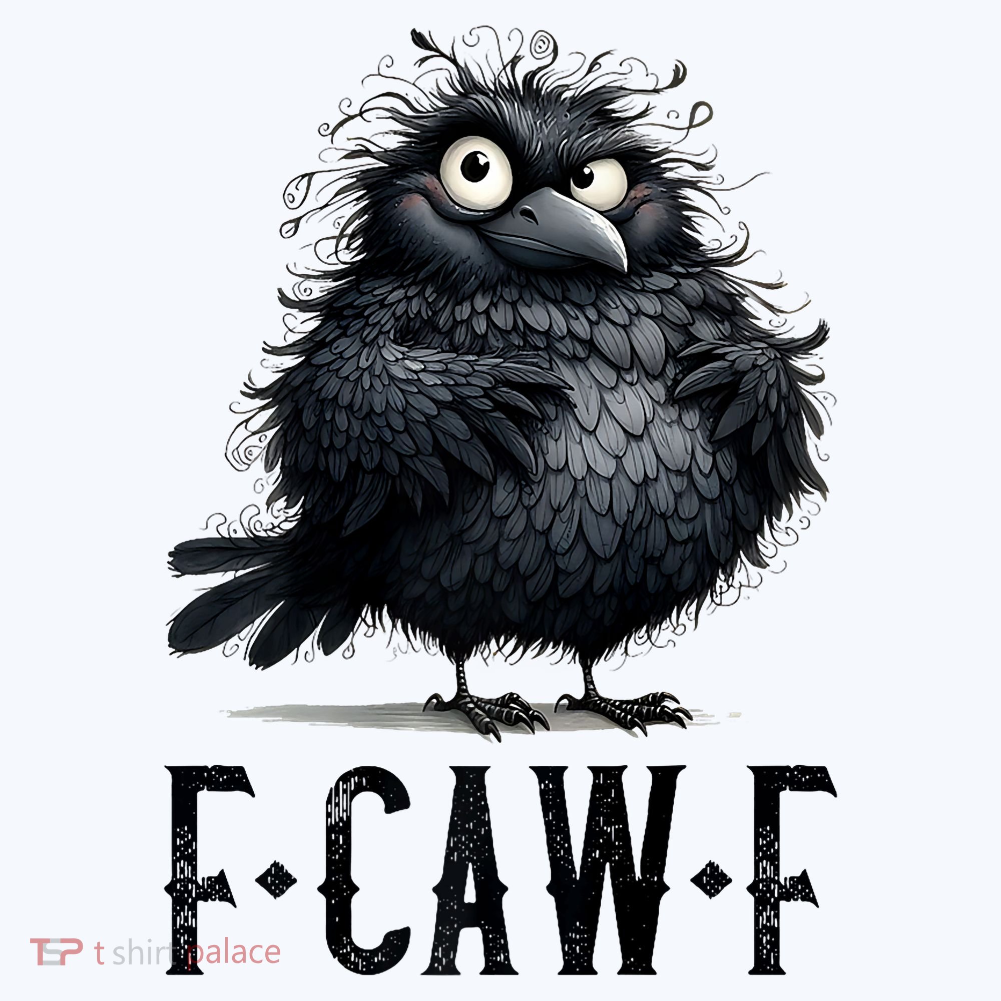 F-Caw-F Black Crow Black Bird Funny Crow F-Caw-F Premium Tank Top