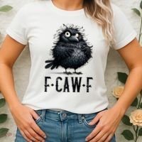 F-Caw-F Black Crow Black Bird Funny Crow F-Caw-F Premium Women's T-Shirt thumb 2