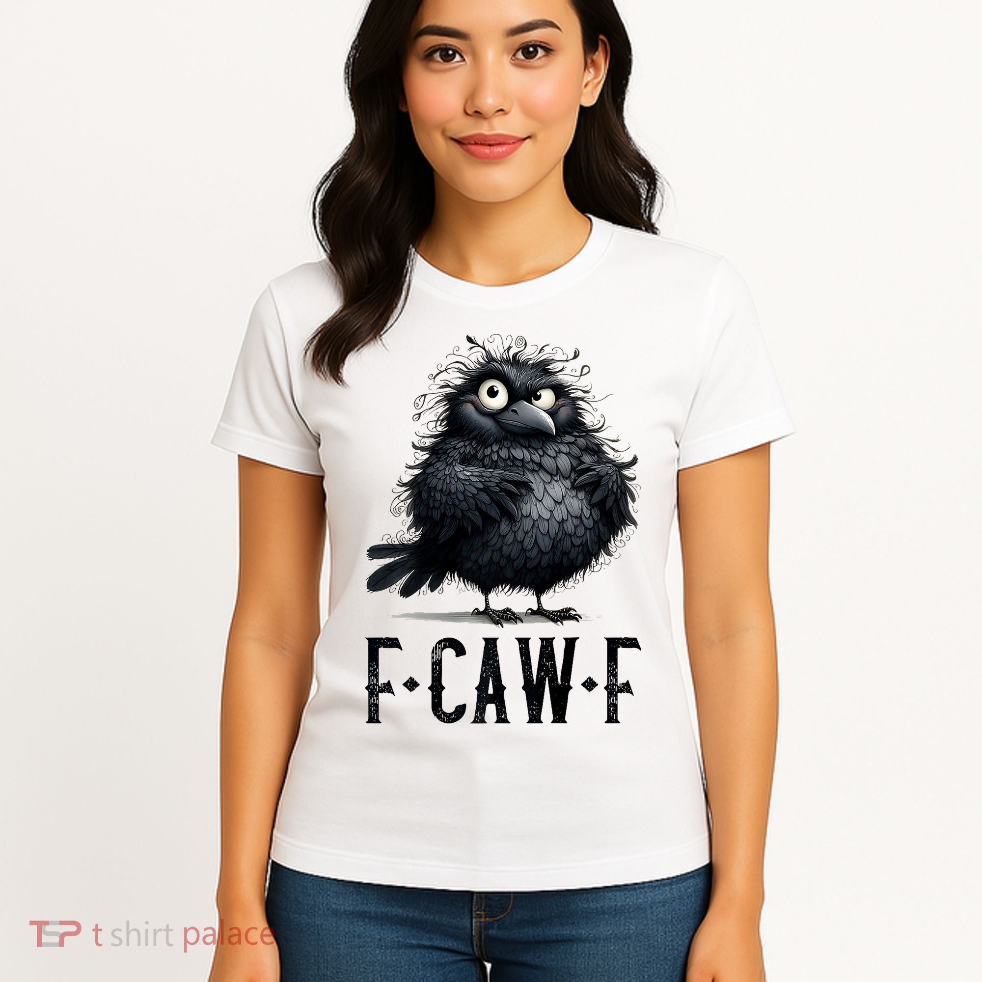 F-Caw-F Black Crow Black Bird Funny Crow F-Caw-F Premium Women's T-Shirt