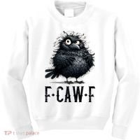 F-Caw-F Black Crow Black Bird Funny Crow F-Caw-F Premium Kids Sweatshirt thumb 0