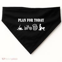 Funny Biker Chopper Motorcycle Plan For Day Gift USA-Made Doggie Bandana thumb 0