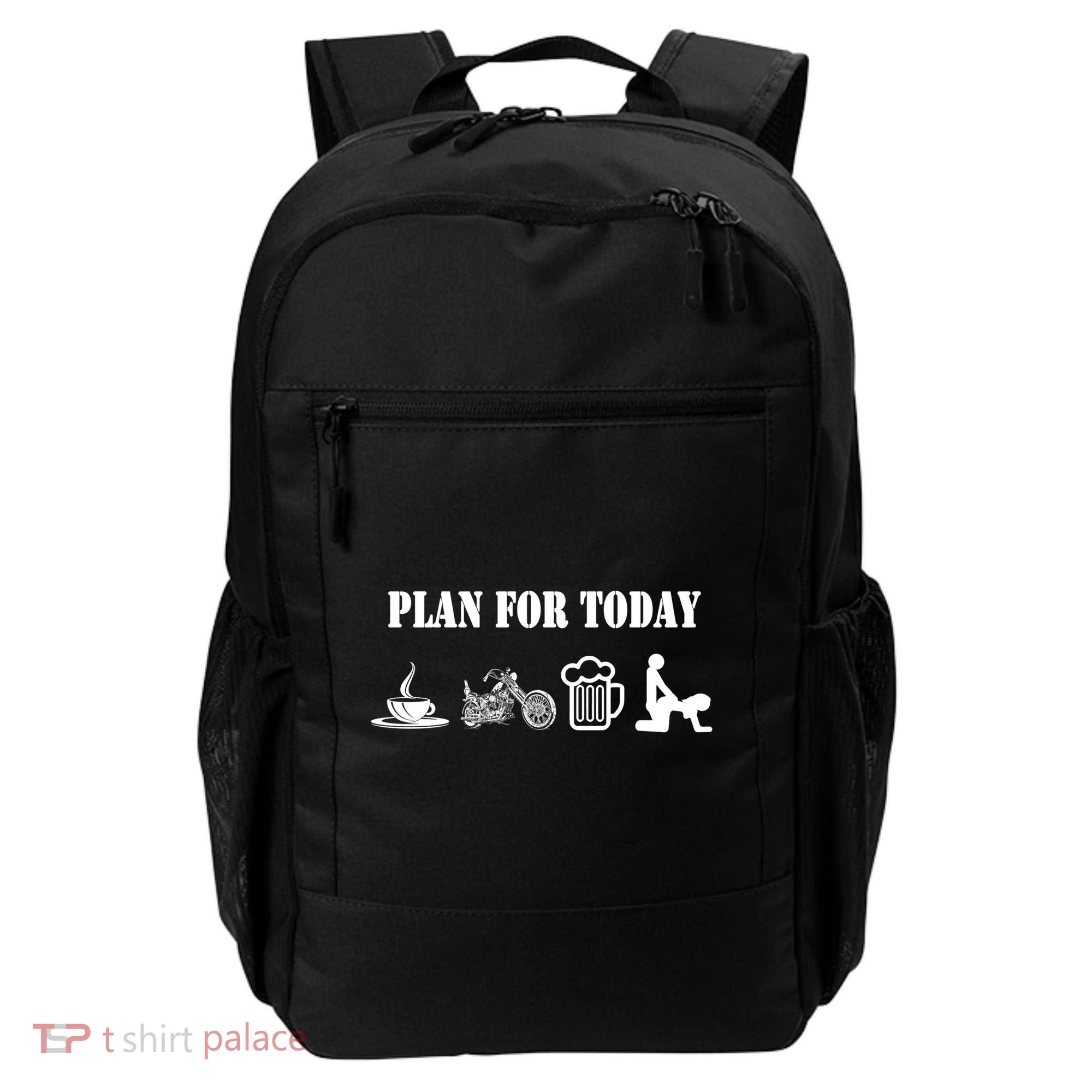 Funny Biker Chopper Motorcycle Plan For Day Gift Backpack