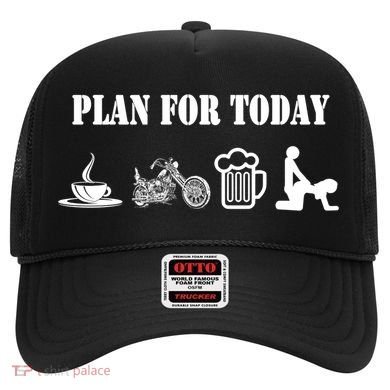 Funny Biker Chopper Motorcycle Plan For Day Gift Hat