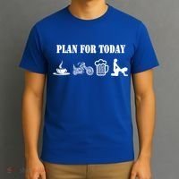 Funny Biker Chopper Motorcycle Plan For Day Gift T-Shirt thumb 3
