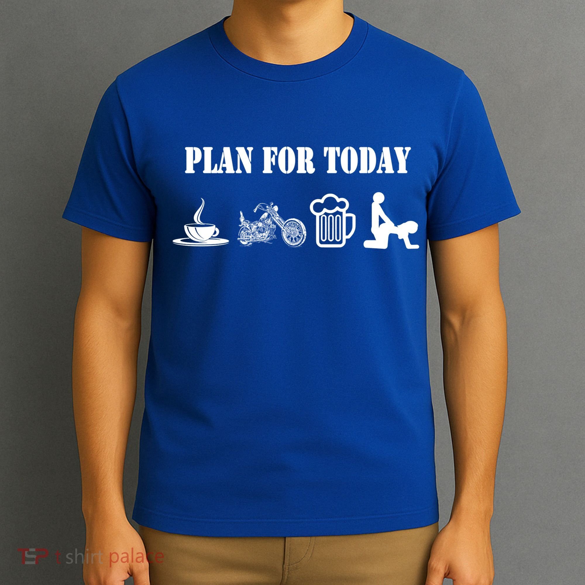 Funny Biker Chopper Motorcycle Plan For Day Gift T-Shirt