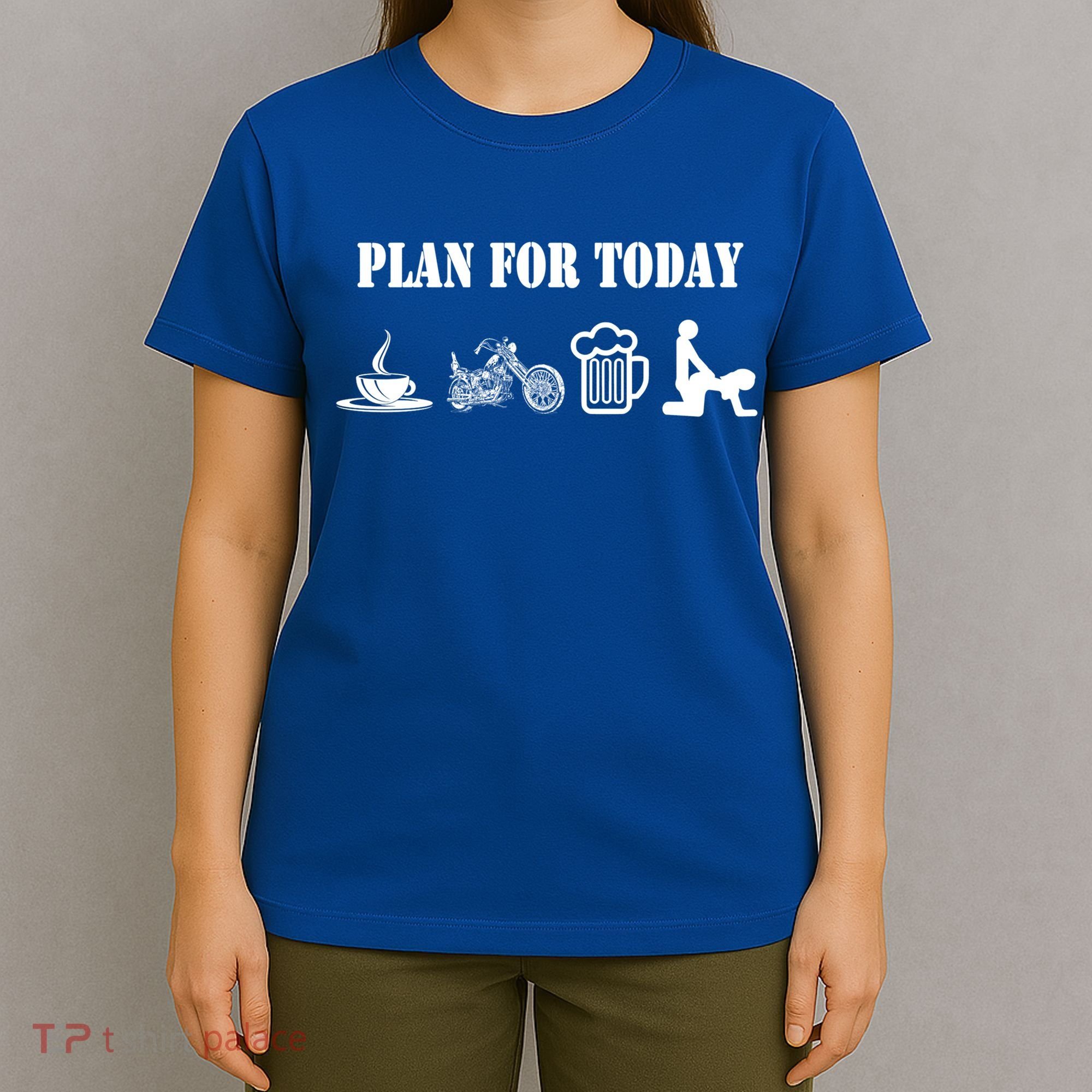 Funny Biker Chopper Motorcycle Plan For Day Gift T-Shirt
