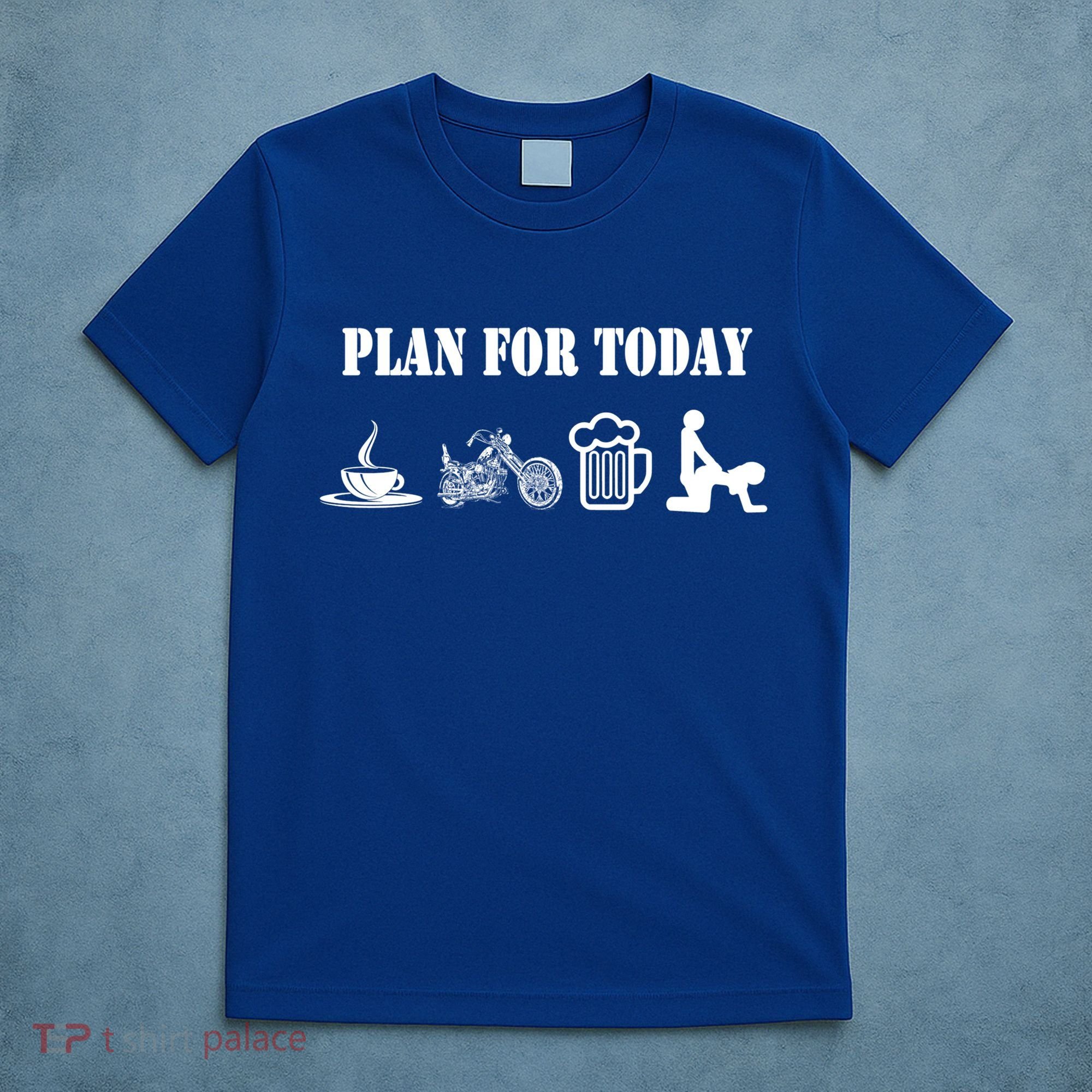 Funny Biker Chopper Motorcycle Plan For Day Gift T-Shirt