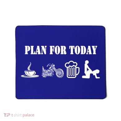 Funny Biker Chopper Motorcycle Plan For Day Gift Mousepad