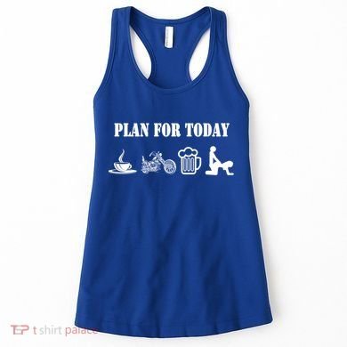 Funny Biker Chopper Motorcycle Plan For Day Gift Women's Tank Top