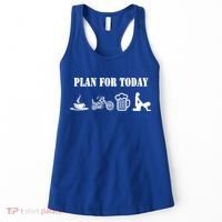 Funny Biker Chopper Motorcycle Plan For Day Gift Women's Tank Top thumb 0