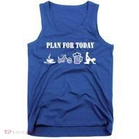 Funny Biker Chopper Motorcycle Plan For Day Gift Tank Top thumb 0