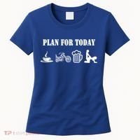 Funny Biker Chopper Motorcycle Plan For Day Gift Women's T-Shirt thumb 0