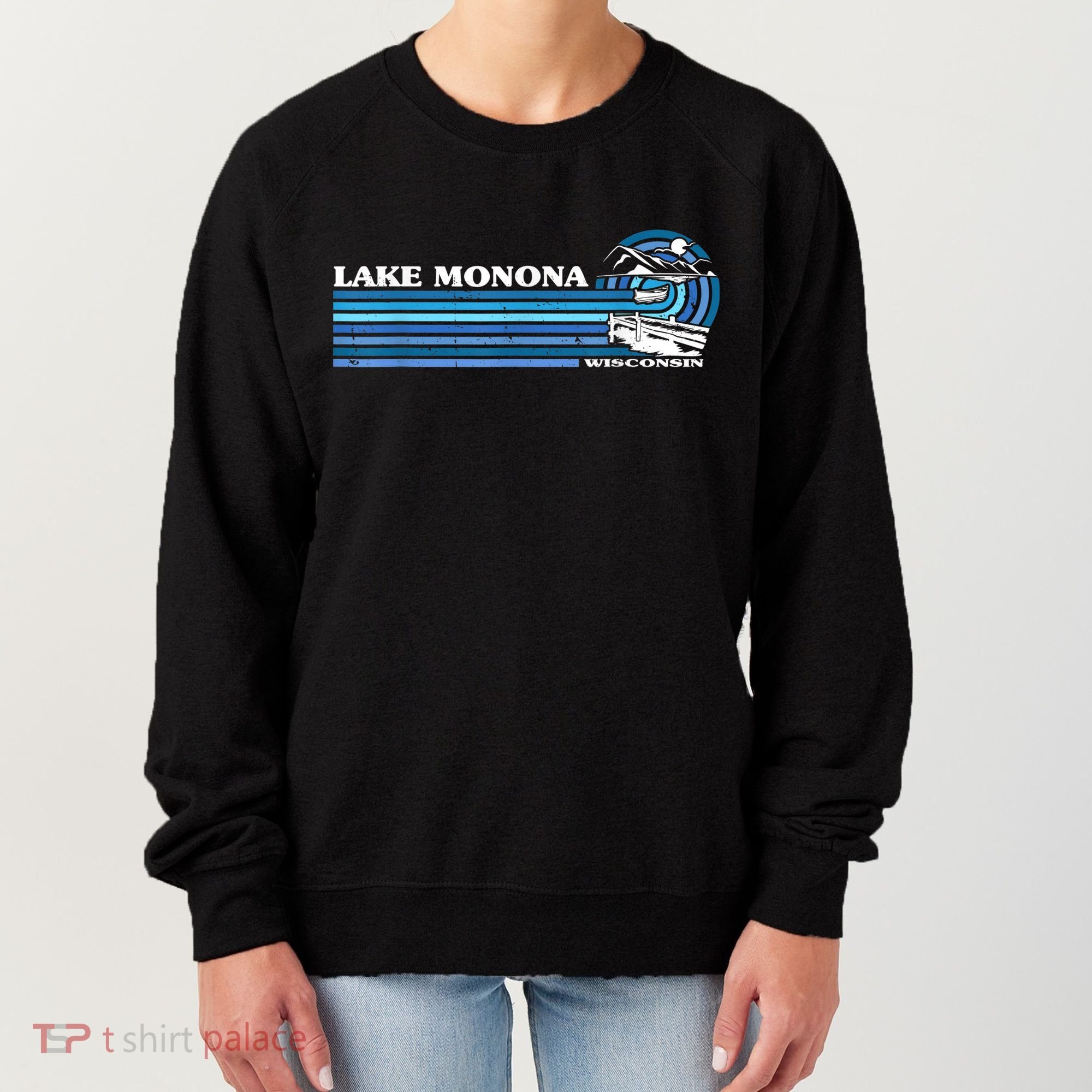 Fishing Boating Camping Lake Vacation Lake Monona Women's Sweatshirt