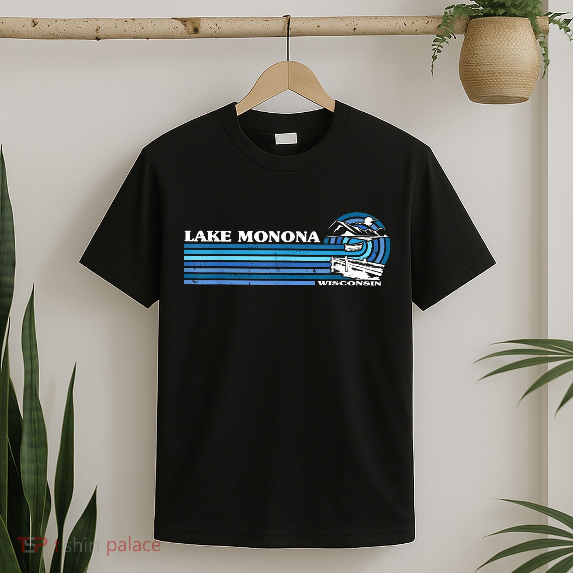 Fishing Boating Camping Lake Vacation Lake Monona T-Shirt