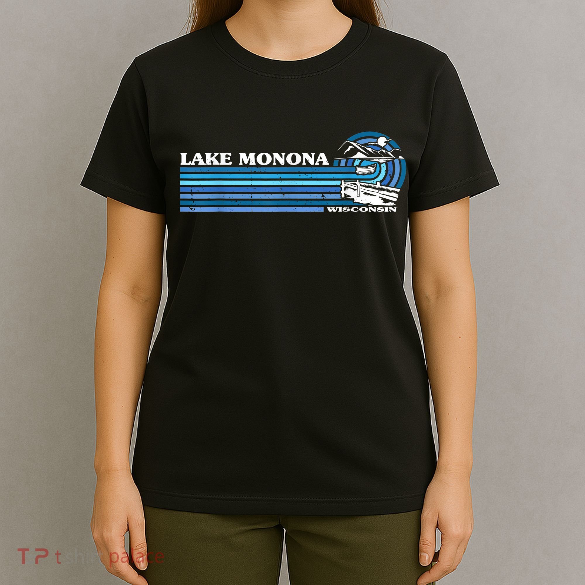Fishing Boating Camping Lake Vacation Lake Monona T-Shirt