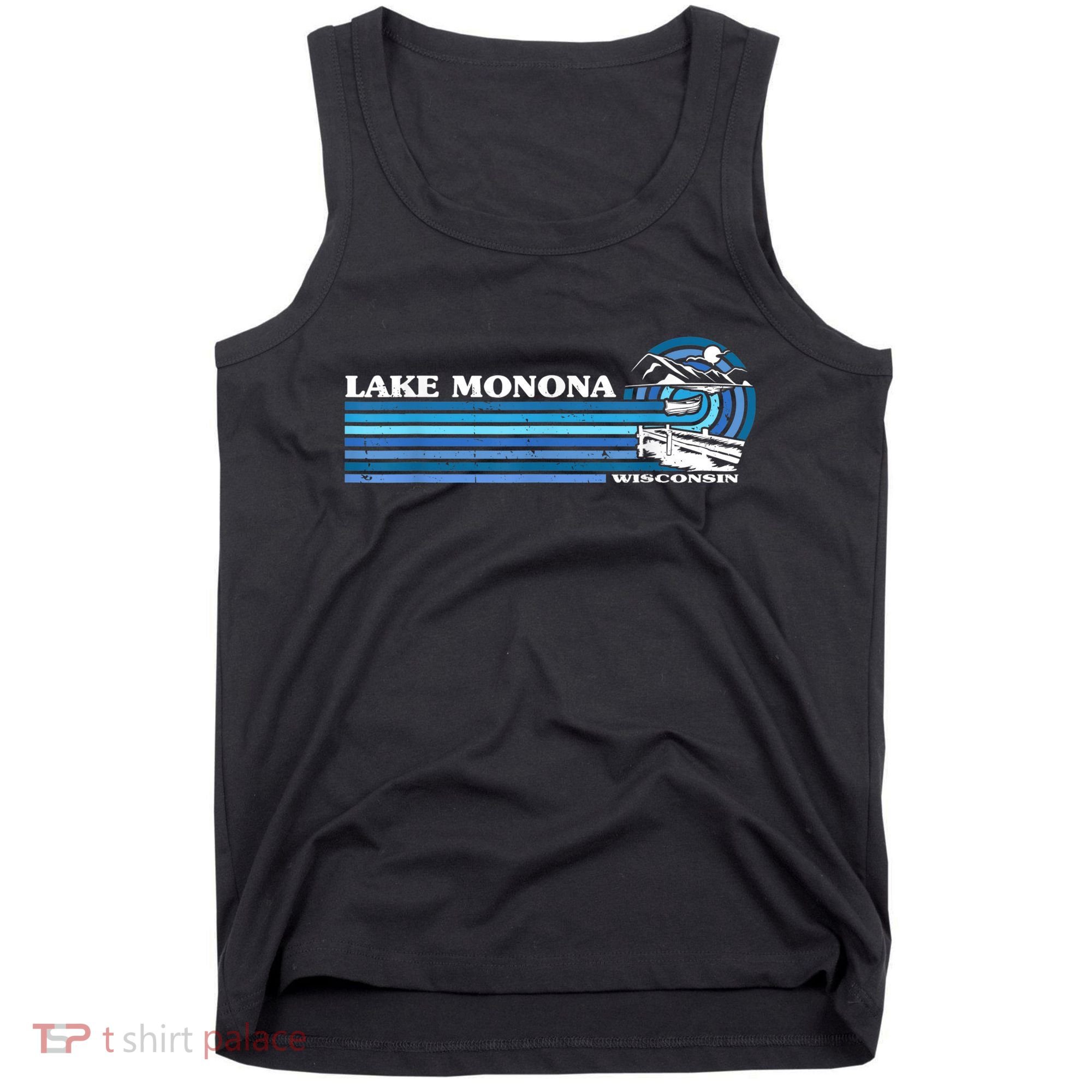 Fishing Boating Camping Lake Vacation Lake Monona Tank Top