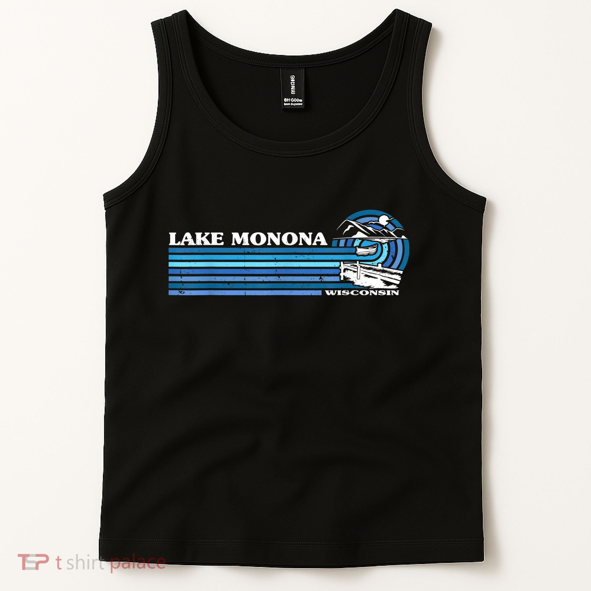Fishing Boating Camping Lake Vacation Lake Monona Tank Top