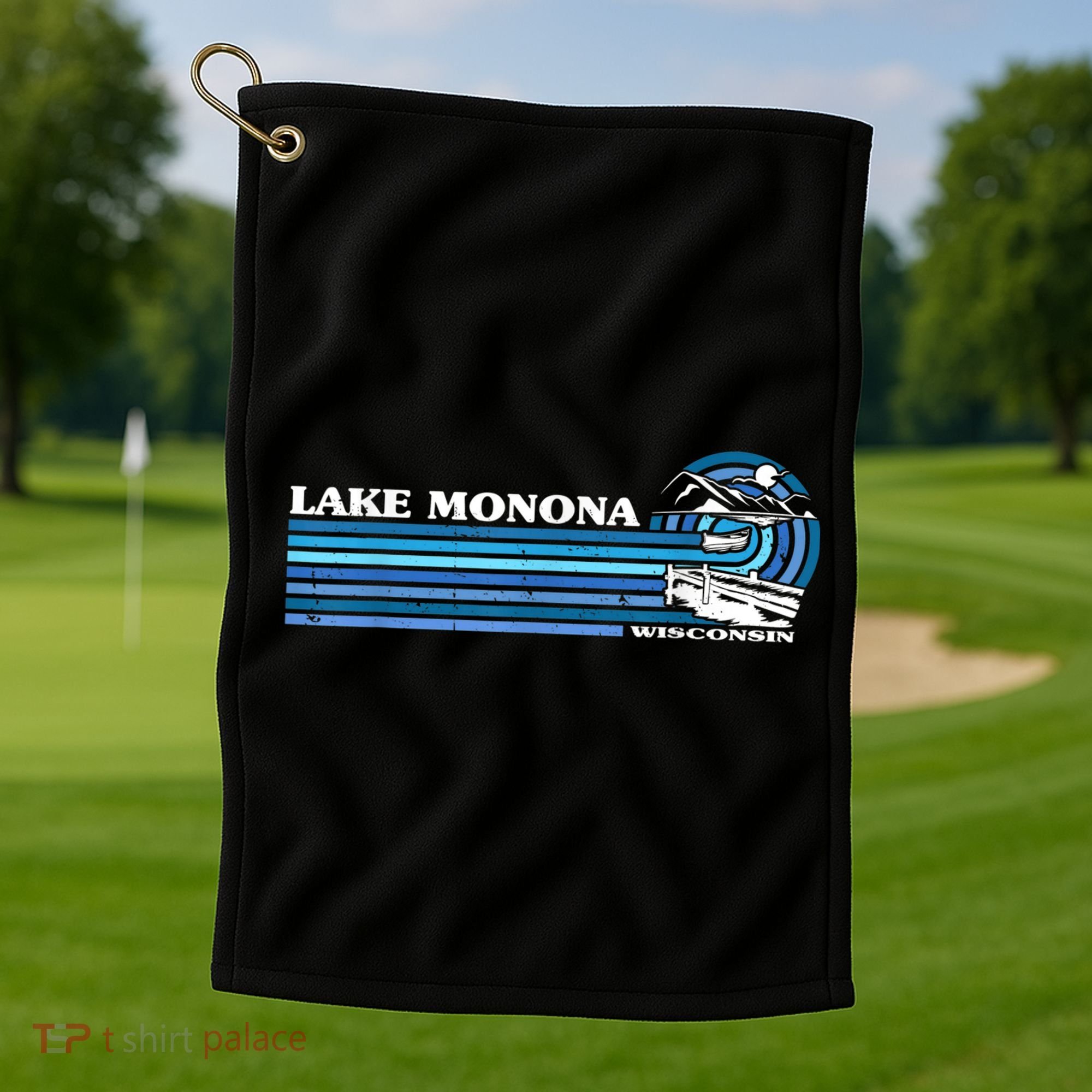 Fishing Boating Camping Lake Vacation Lake Monona Golf Towel