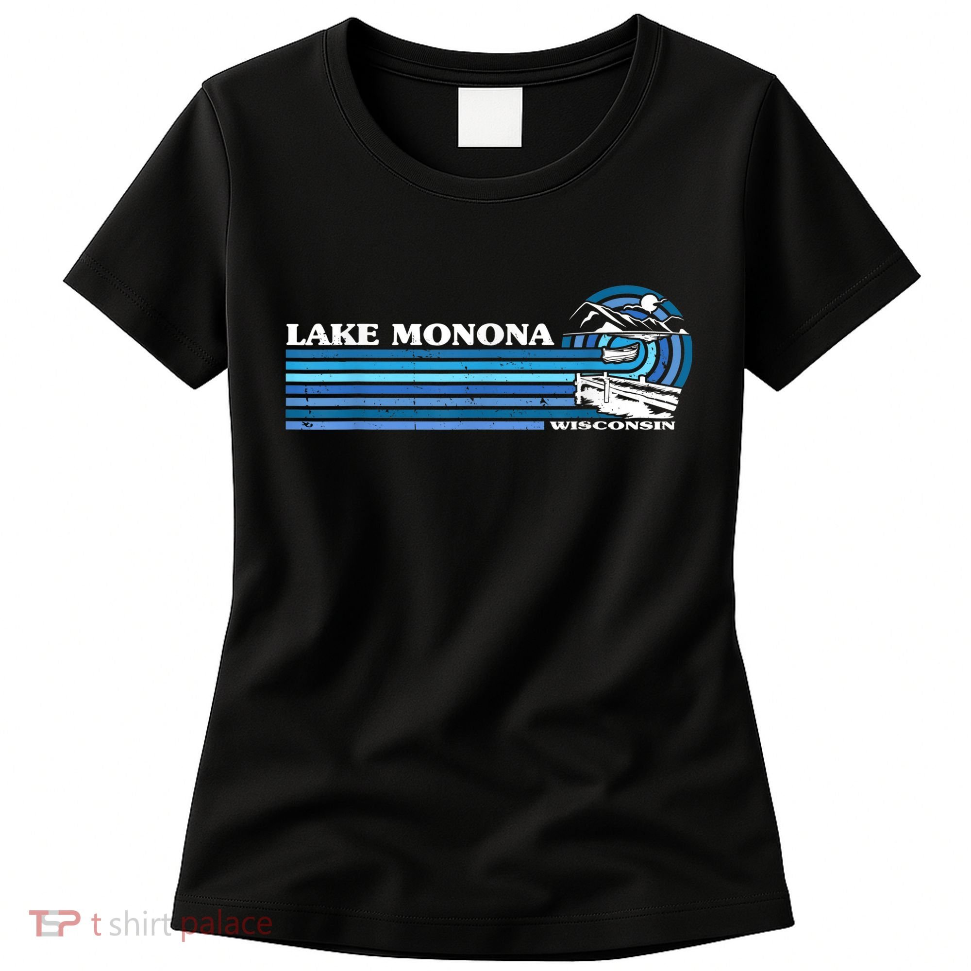 Fishing Boating Camping Lake Vacation Lake Monona Women's T-Shirt