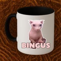 Funny Bingus Cat Meme Coffee Mug thumb 2