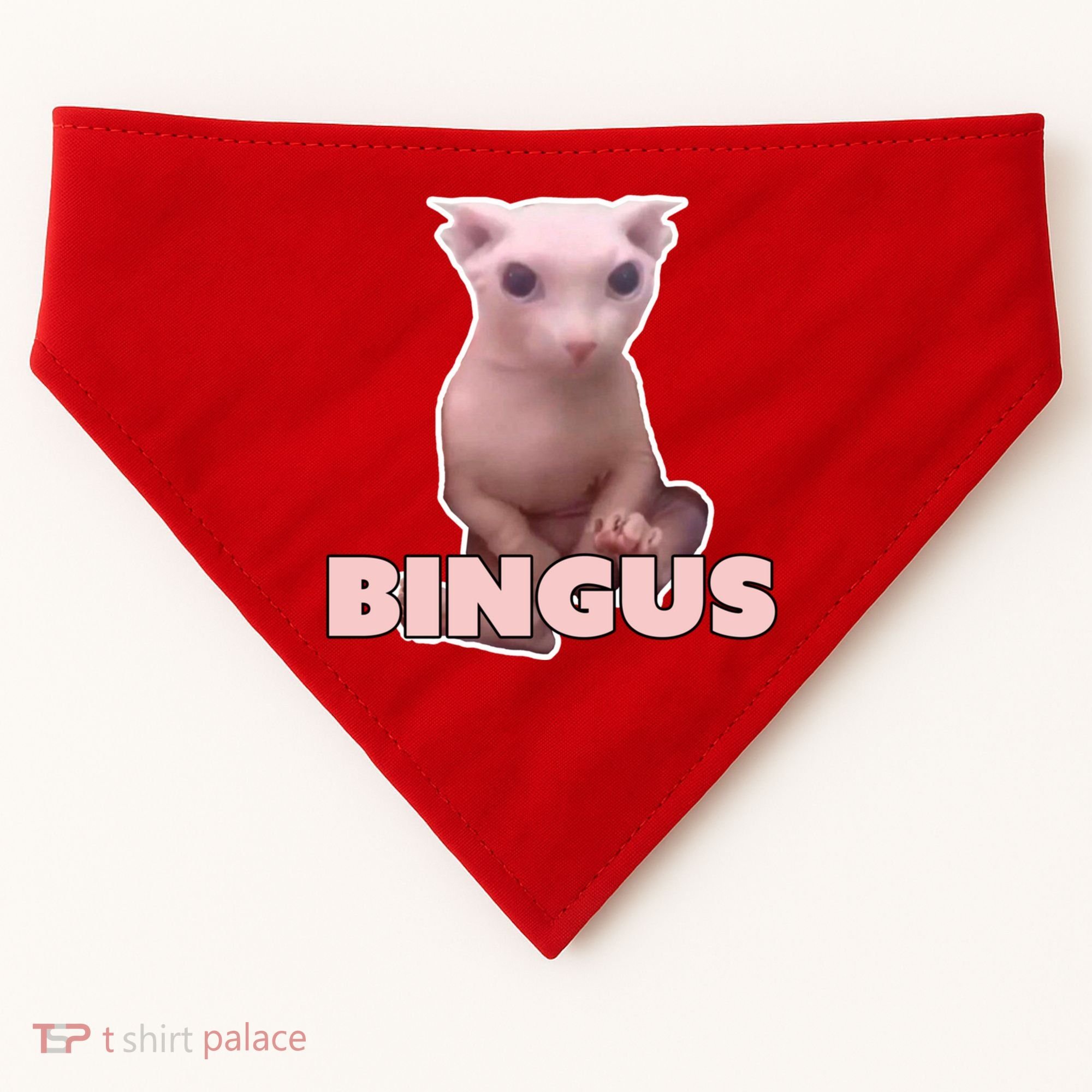 Funny Bingus Cat Meme USA-Made Doggie Bandana