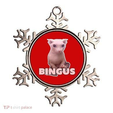 Funny Bingus Cat Meme Ornament
