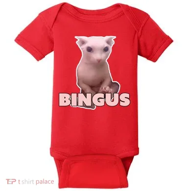 Funny Bingus Cat Meme Baby Bodysuit