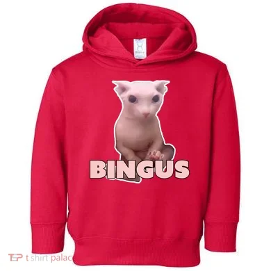 Funny Bingus Cat Meme Toddler Hoodie