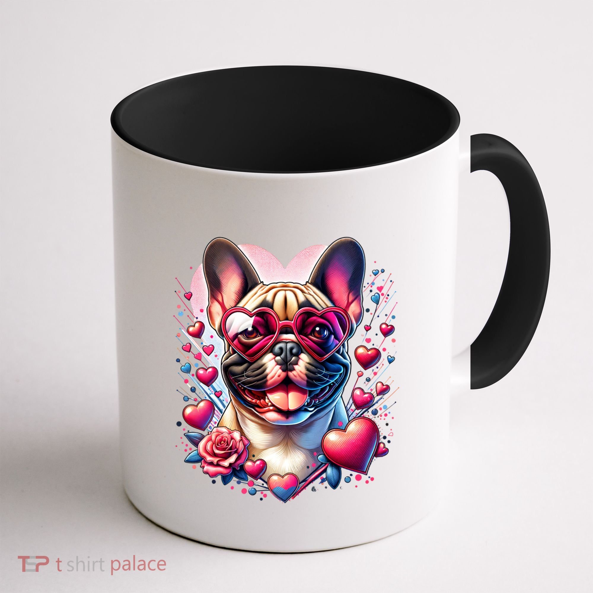 French Bulldog Dog St Valentines Day Artwork Gift Coffee Mug
