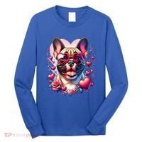 French Bulldog Dog St Valentines Day Artwork Gift Long Sleeve Shirt thumb 0