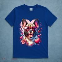 French Bulldog Dog St Valentines Day Artwork Gift T-Shirt thumb 5