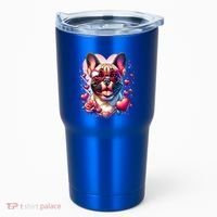 French Bulldog Dog St Valentines Day Artwork Gift Tumbler thumb 0
