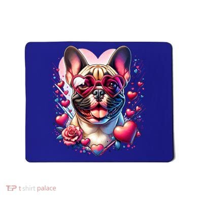 French Bulldog Dog St Valentines Day Artwork Gift Mousepad